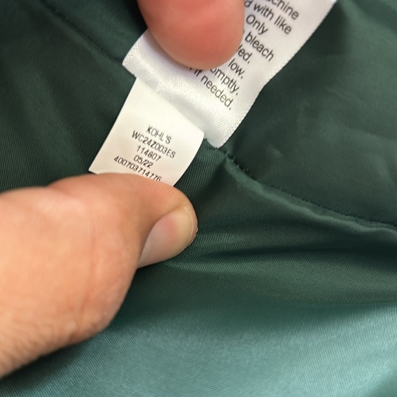 Croft & Barrow quilted womens jacket petite size PL green - Picture 4 of 7